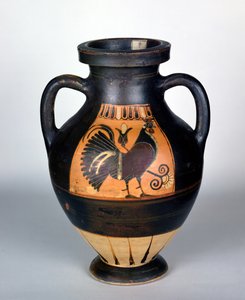 Amphore représentant un coq, style corinthien - Greek